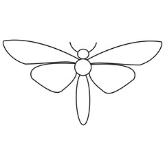 dragonfly outline vector illustration