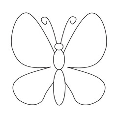 butterfly outline vector illustration