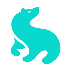 Polar Bear Vector Logo Design Template