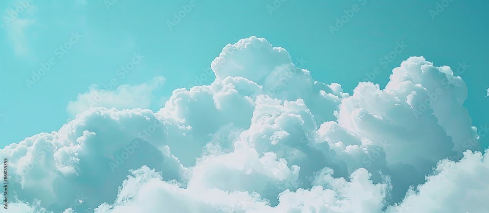 Poster Daytime sky with clouds in the backdrop, perfect for a copy space image.