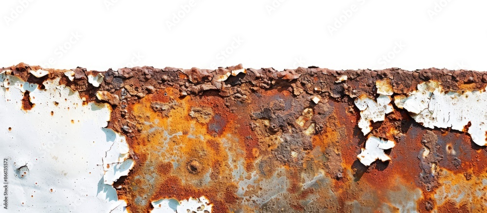 Aufkleber High quality photo of isolated brown rust on a white background with copy space image.