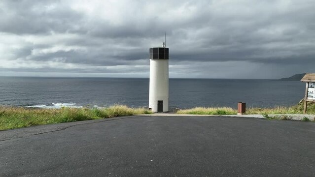 Faro de Laxe en A Coru&ntilde;a a vista de drone