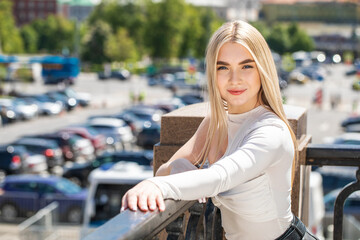 Portrait of a young beautiful girl