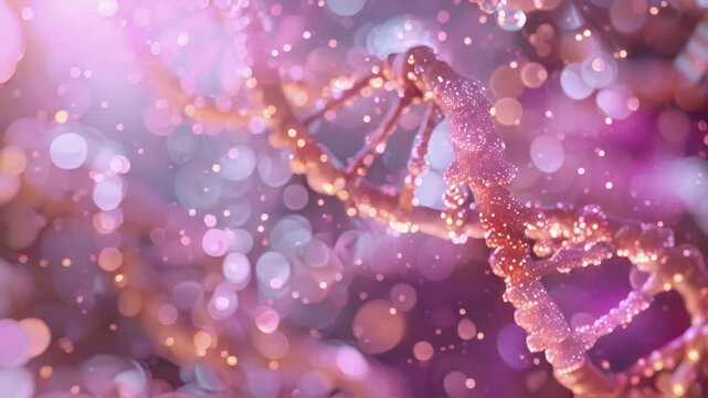 The replication bubble formed during DNA replication surrounded by DNA polymerase enzymes.