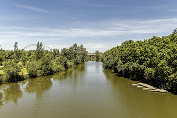 Scenic View of the Guadiana River in Merida, Spain