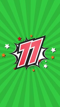 Animated Number 77 - Seventy-Seven - 77th seventy-seventh