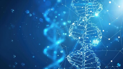 Abstract digital illustration of a double helix DNA structure