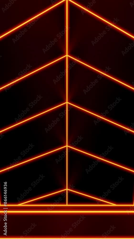 Poster red and purple background in abstraction.design. bright swords create a mesh tunnel that moves and s