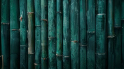 Beautiful dark green bamboo background with a natural, textured aesthetic