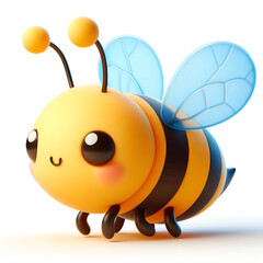 Obraz premium cute bee on white