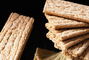 Low-calorie cereal dry breads for a healthy diet.