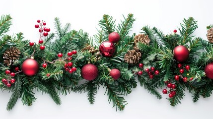 Christmas border transformed into a festive decoration