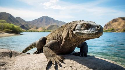 Wild animal mammal, beautiful cute predator. Carnivore outdoors in the park. AI generated.