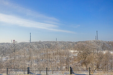 Obraz premium Vire of nature near the highway in winter season of Japan