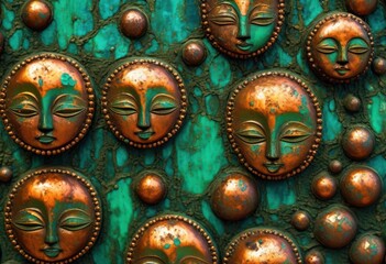 detailed close corroded copper surface, macro, texture, green, oxidation, metal, weathered, patina, aged, decay, tarnished, rust, oxidized, grunge