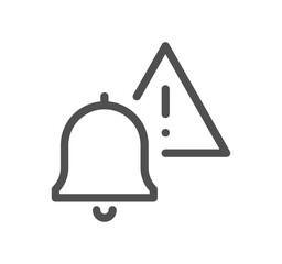 Warning related icon outline and linear vector.	
