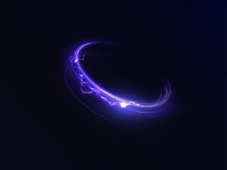 Glowing blue swirl PNG of bright lines with intertwining lightning effect. Abstract light effect for game design and web design for vector illustration.