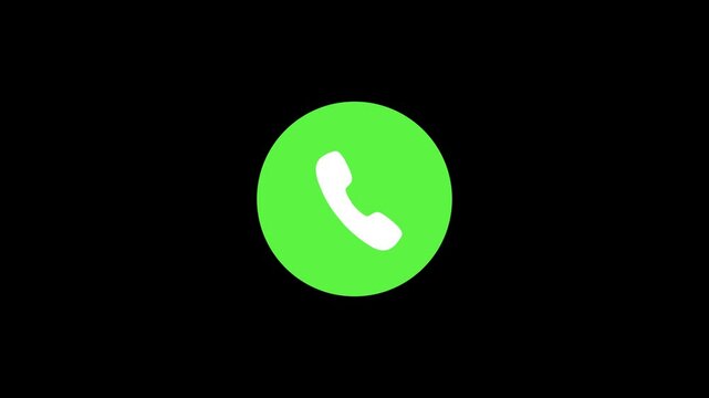 Phone ring icon flat phone call mobile symbol, Telephone collection, Smartphone, mobile logo sign, handset animation. Communication Answer and Decline Talking with service support hotline call center