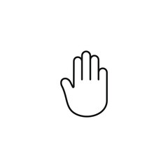 Hand stop icon vector. EPS 10 editable vector