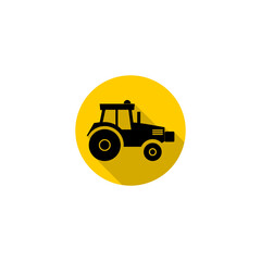 Tractor icon isolated on transparent background