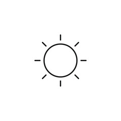 Sun icon vector. EPS 10 editable vector