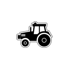 Tractor icon isolated on transparent background