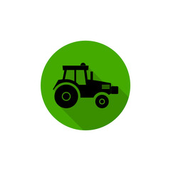 Tractor icon isolated on transparent background