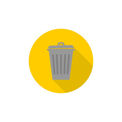 Trash icon isolated on transparent background