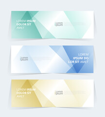 Fototapeta premium Geometric banner design with Vector presentation template.