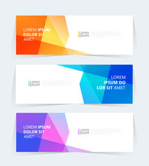 Geometric banner design with Vector presentation template.
