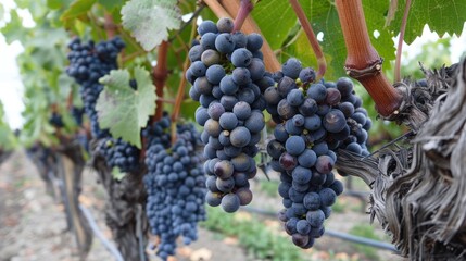 Naklejka premium Grapes grown for winemaking