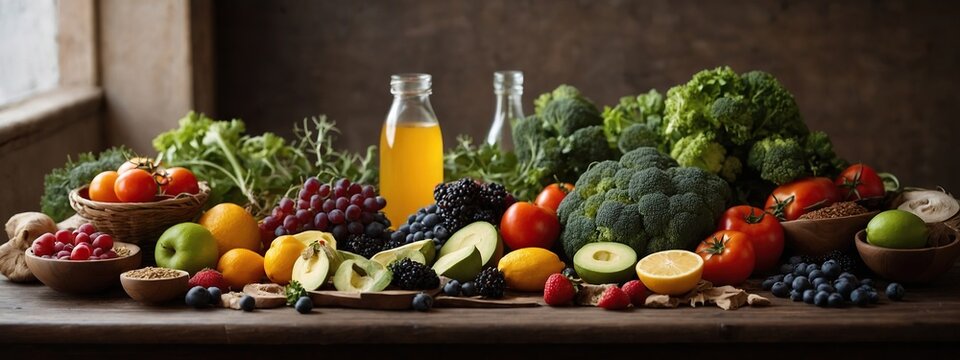 Keto diet and food items for it. Vegetables and fruits, diet burgers. Time-restricted eating. Intermittent fasting.