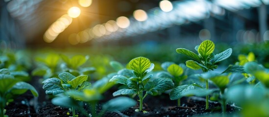 New Life: Green Shoots Emerging in a Greenhouse