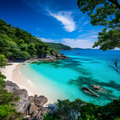 Fototapeta premium Iridescent Sunset at Ao Por, Phuket's Hidden Paradise