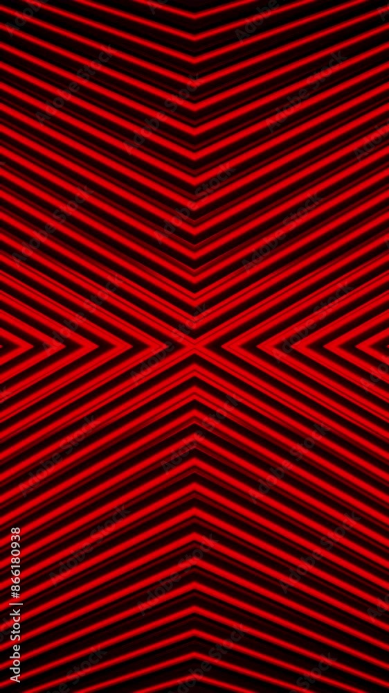 Poster red background.motion. a kaleidoscope that is created and moves in different directions in animation