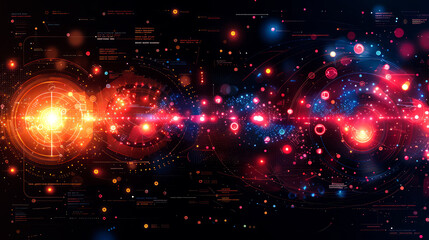 Obraz premium illustration interconnection of digital network