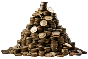 Money makes money investment concept Isolated on transparent background