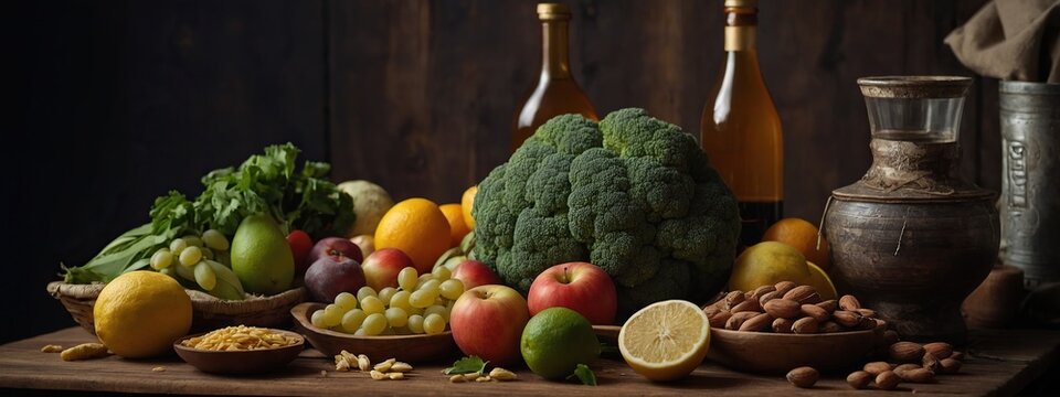 Keto diet and food items for it. Vegetables and fruits, diet burgers. Time-restricted eating. Intermittent fasting.