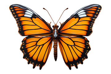 Monarch butterfly Isolated on transparent background