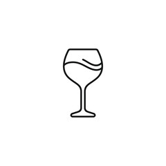 Wine glass icon vector. EPS 10 editable vector
