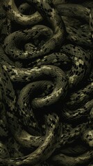 Fototapeta premium Snake camouflage pattern backgrounds black monochrome.