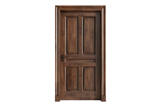 Wooden Door isolated on transparent background