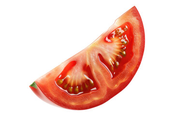 Sliced tomato isolated on transparent background