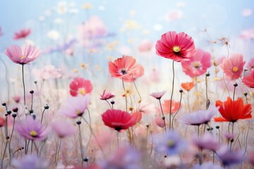 Spring flower field 