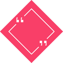 Quote Frame Blank Template. Quote Box Icon. Talk Remark Quotation Frame. Vector Illustration