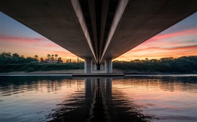 Symmetry of the bridge over the river