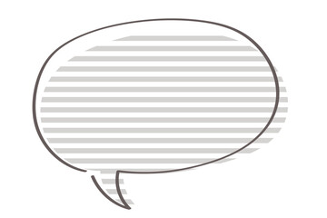 Fototapeta premium グレーのボーダーの手書きの吹き出し