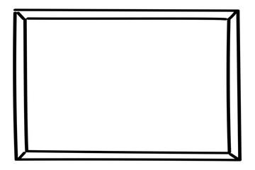 シンプルな線画の額縁フレーム