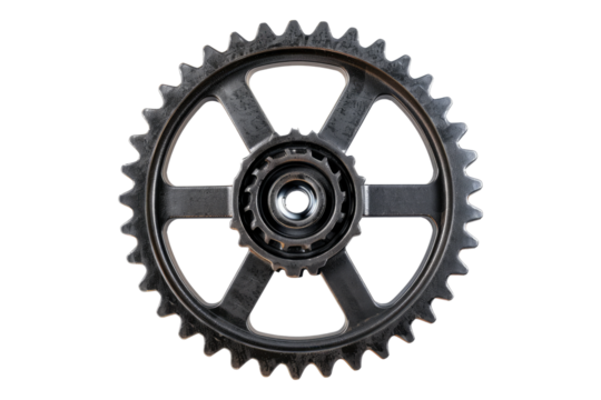 Gear wheel isolated on transparent background