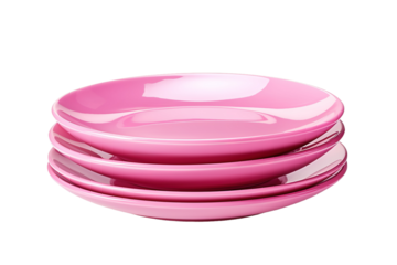 The Pink Plate Tower on White or PNG Transparent Background.